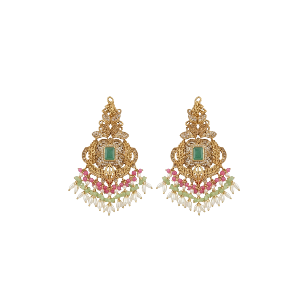 Rangrez Nauratan Sahara Bridal Set – Multi Color Kundan Choker Set