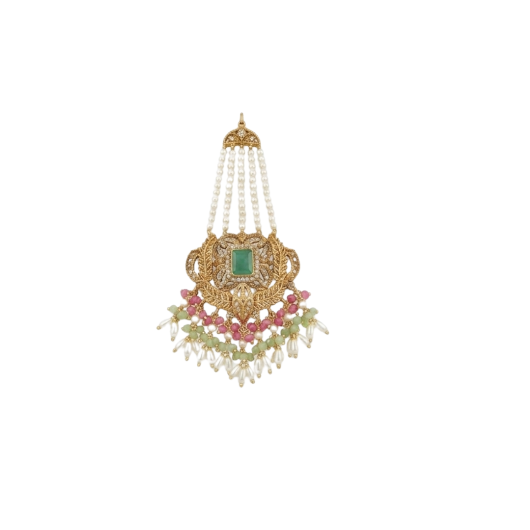 Rangrez Nauratan Sahara Bridal Set – Multi Color Kundan Choker Set
