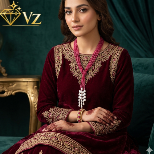The Vz Radiant Ruby Tassel Mala Set image 1