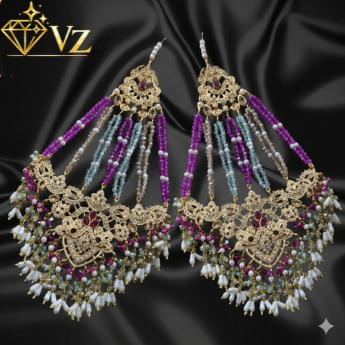Nauratan Maharani Jhumar (Bridal Passa Headpiece) image 1