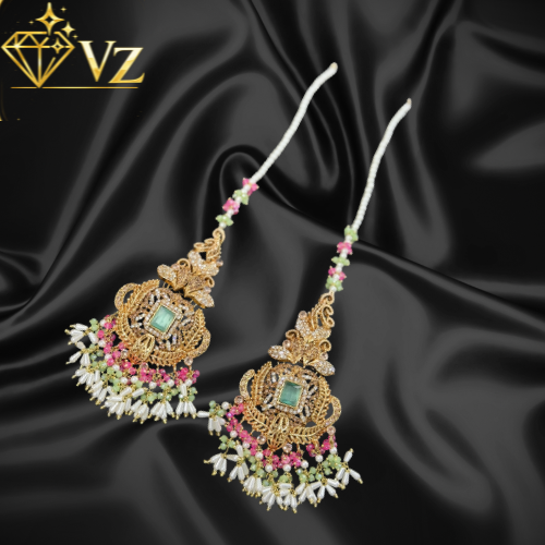 Rangrez Nauratan Sahara Bridal Set – Multi Color Kundan Choker Set image 2
