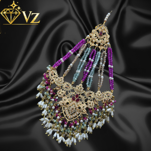 Nauratan Maharani Jhumar (Bridal Passa Headpiece) image 0