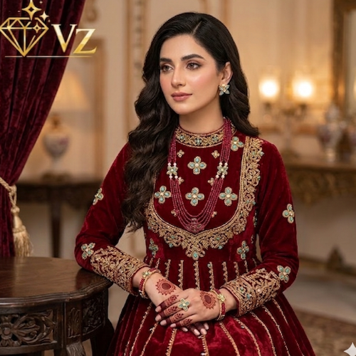 Vz Classic Ruby & Gold Plated Mala Set image 1