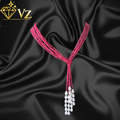 The Vz Radiant Ruby Tassel Mala Set image 0
